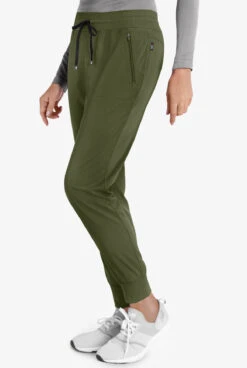 Grey's Anatomy™ By Barco Spandex STRETCH Eden Women's 5-Pocket Cargo Jogger Scrub Pants -Clinic Love Style GRS537 OLIVE 3