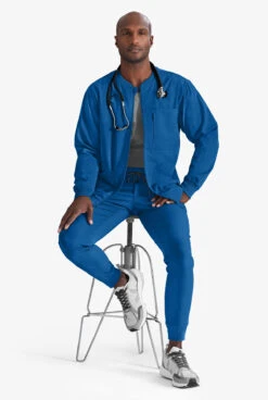 Grey's Anatomy™ By Barco Spandex STRETCH Murphy Men's 5-Pocket Cargo Jogger Scrub Pants -Clinic Love Style GRS550 ROYAL 6