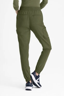 Grey's Anatomy By Barco Evolve STRETCH Terra Women's 6-Pocket Cargo Jogger Scrub Pants -Clinic Love Style GSS625 110323 OLIVE 3