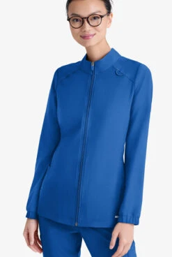 Grey's Anatomy By Barco Evolve STRETCH Virtue Women's 3-Pocket Zip Front Scrub Jacket -Clinic Love Style GSS886 092623 ROYAL 3 S
