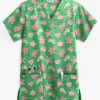 UA Gingerbread Cookies Gecko Women's 3-Pocket V-Neck Print Scrub Top
