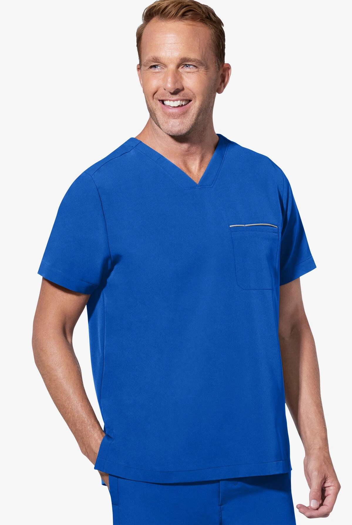 Healing Hands 360 Spencer Men's 1-Pocket STRETCH V-Neck Scrub Top 2 Healing Hands 360 Spencer Men's 1-Pocket STRETCH V-Neck Scrub Top - Image 2