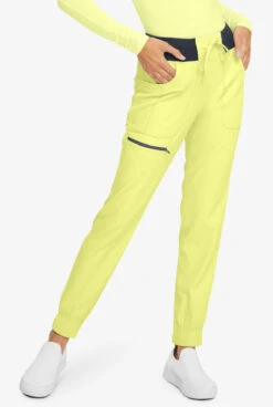 Heartsoul Break On Through Women's 6-Pocket STRETCH Elastic Cuff Jogger Scrub Pants - Petite