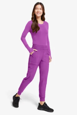 Cherokee Infinity Women's 6-Pocket STRETCH Cargo Jogger Scrub Pants -Clinic Love Style IN080 101323 BRVIO 4 S