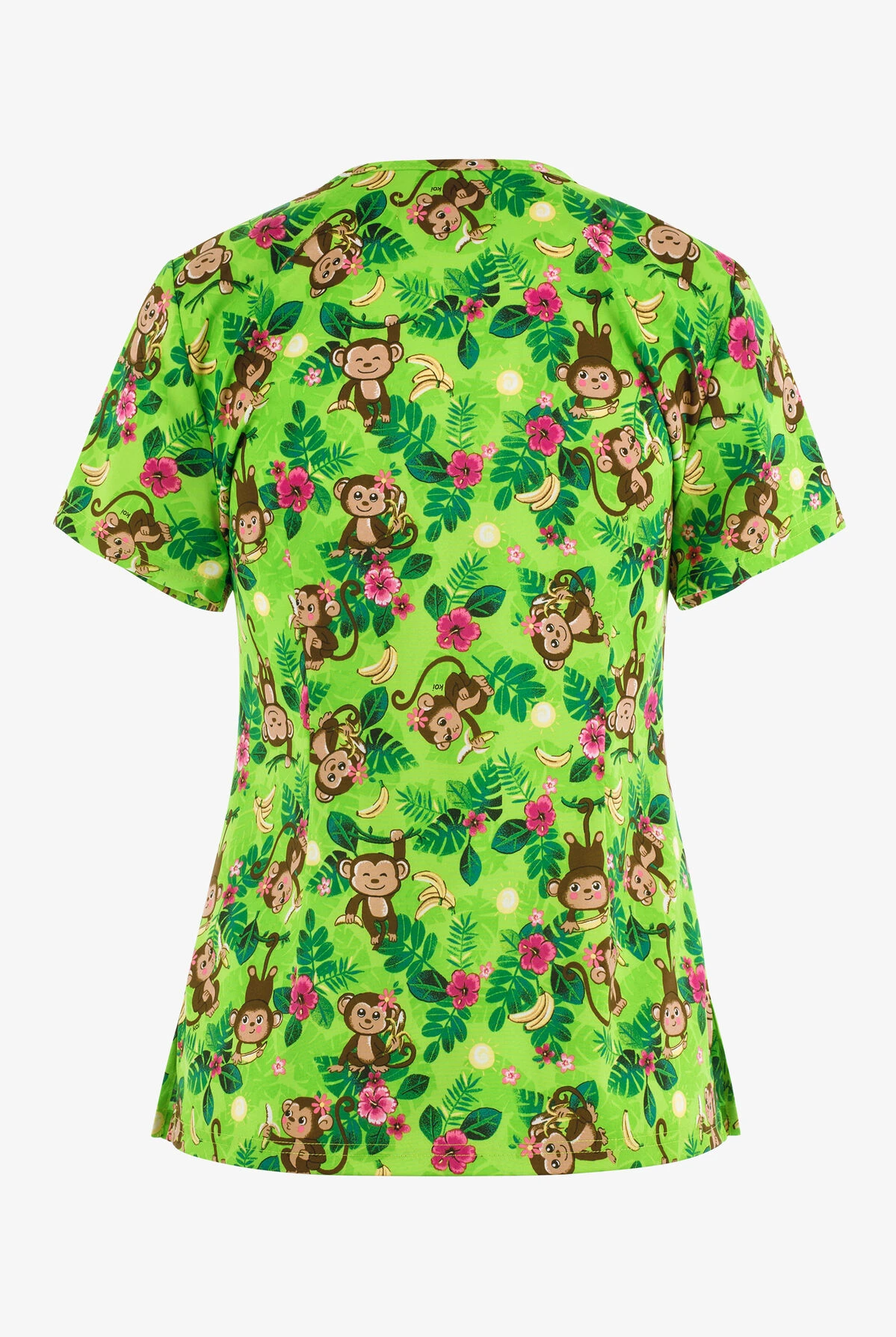 Koi Basics Monkey Business Whimsical Women's 2-Pocket STRETCH V-Neck Print Scrub Top 2 Koi Basics Monkey Business Whimsical Women's 2-Pocket STRETCH V-Neck Print Scrub Top - Image 2