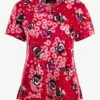 Koi Basics Stink N' Cute Skunk Floral Women's 2-Pocket STRETCH V-Neck Print Scrub Top