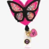 Betsey Johnson Heart Butterfly Shaker ID Badge Holder