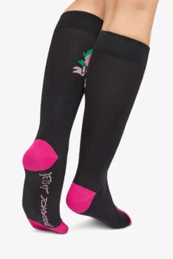 Betsey Johnson Leopard Flora Women's 2-Pack 15-20 MmHg Moderate Compression Socks -Clinic Love Style KB179LFL 3