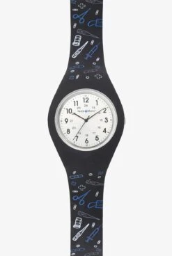 Nurse Mates Medical Symbols Women's Silicone Strap Watch