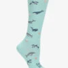 Nurse Mates Save The Whales Women's 12-14 MmHg Light Compression Socks