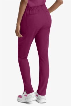 Maevn Matrix Impulse Women's 5-Pocket STRETCH Elastic Waist Cargo Scrub Pants -Clinic Love Style MA8530 WINE 3