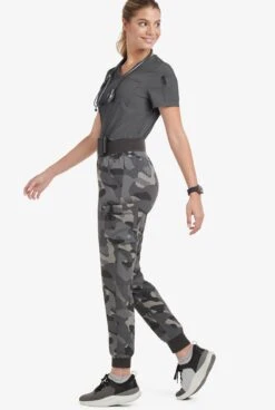 Easy Stretch By Butter-Soft™ Mila Women’s 5-Pocket Knit Waist Jogger Print Scrub Pants -Clinic Love Style PBU287PCL 5