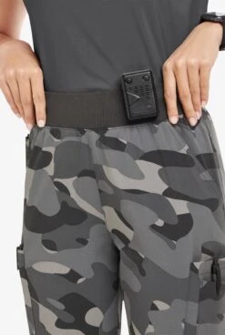 Easy Stretch By Butter-Soft™ Mila Women’s 5-Pocket Knit Waist Jogger Print Scrub Pants -Clinic Love Style PBU287PCL 6 HV