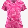 Easy Stretch By Butter-Soft Cloud Camo Flirt Women's 2-Pocket Mitered V-Neck Printed Scrub Top