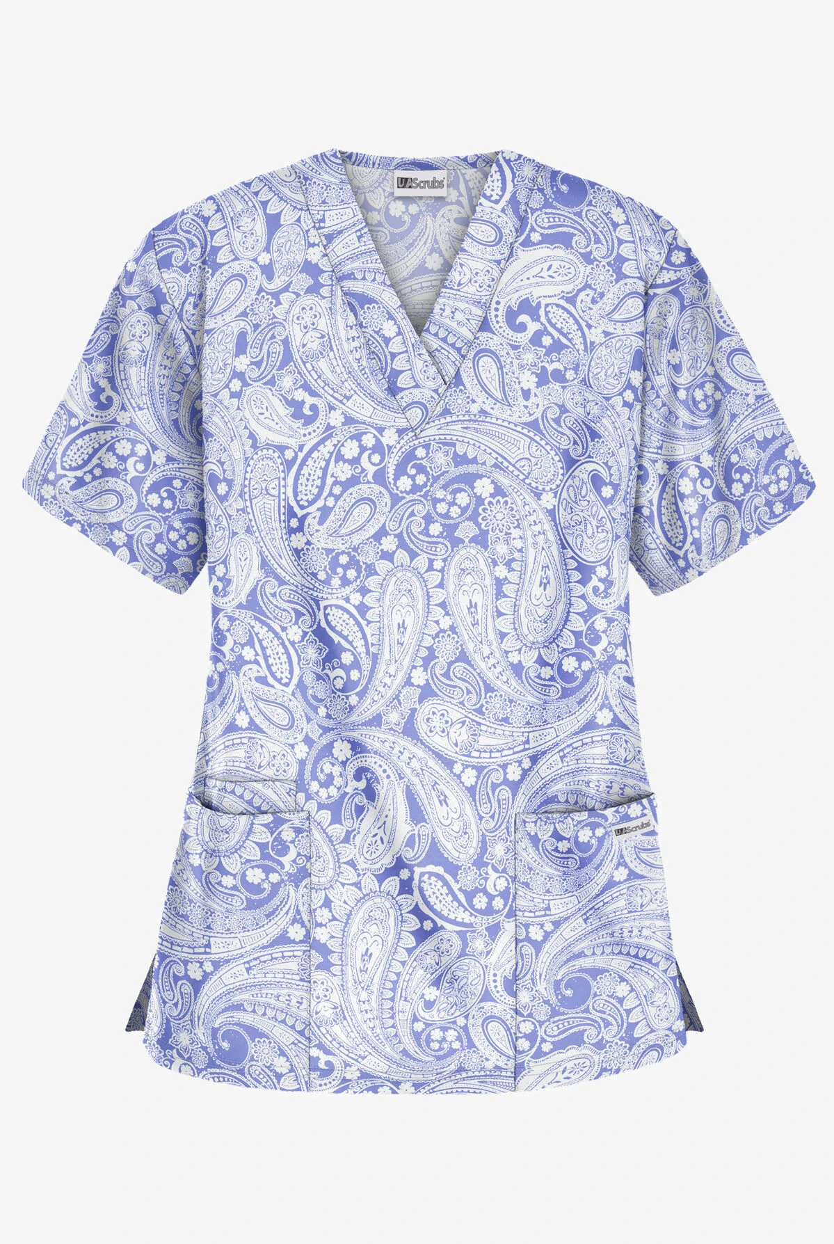 UA Best Buy Enchanting Paisley Ceil Women's 3-Pocket V-Neck Print Scrub Top 1 UA Best Buy Enchanting Paisley Ceil Women's 3-Pocket V-Neck Print Scrub Top