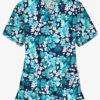 UA Best Buy River Floral Navy Women's 3-Pocket V-Neck Print Scrub Top
