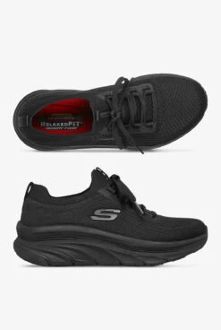 Skechers Work Women's D'Lux Walker Black Athletic Slip On Shoes