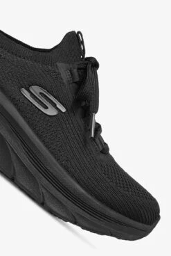 Skechers Work Women's D'Lux Walker Black Athletic Slip On Shoes -Clinic Love Style SK108017BLK BLACK 3 HV