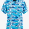 Skechers Wild Tides Camo Men's 1-Pocket STRETCH V-Neck Print Scrub Top