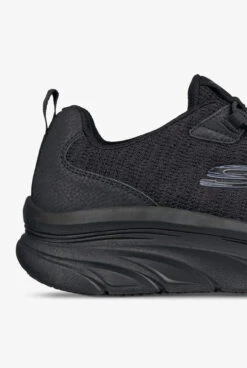 Skechers Work Men's D'Lux Walker Black Athletic Slip On Shoes -Clinic Love Style SK200106BLK BLACK 4