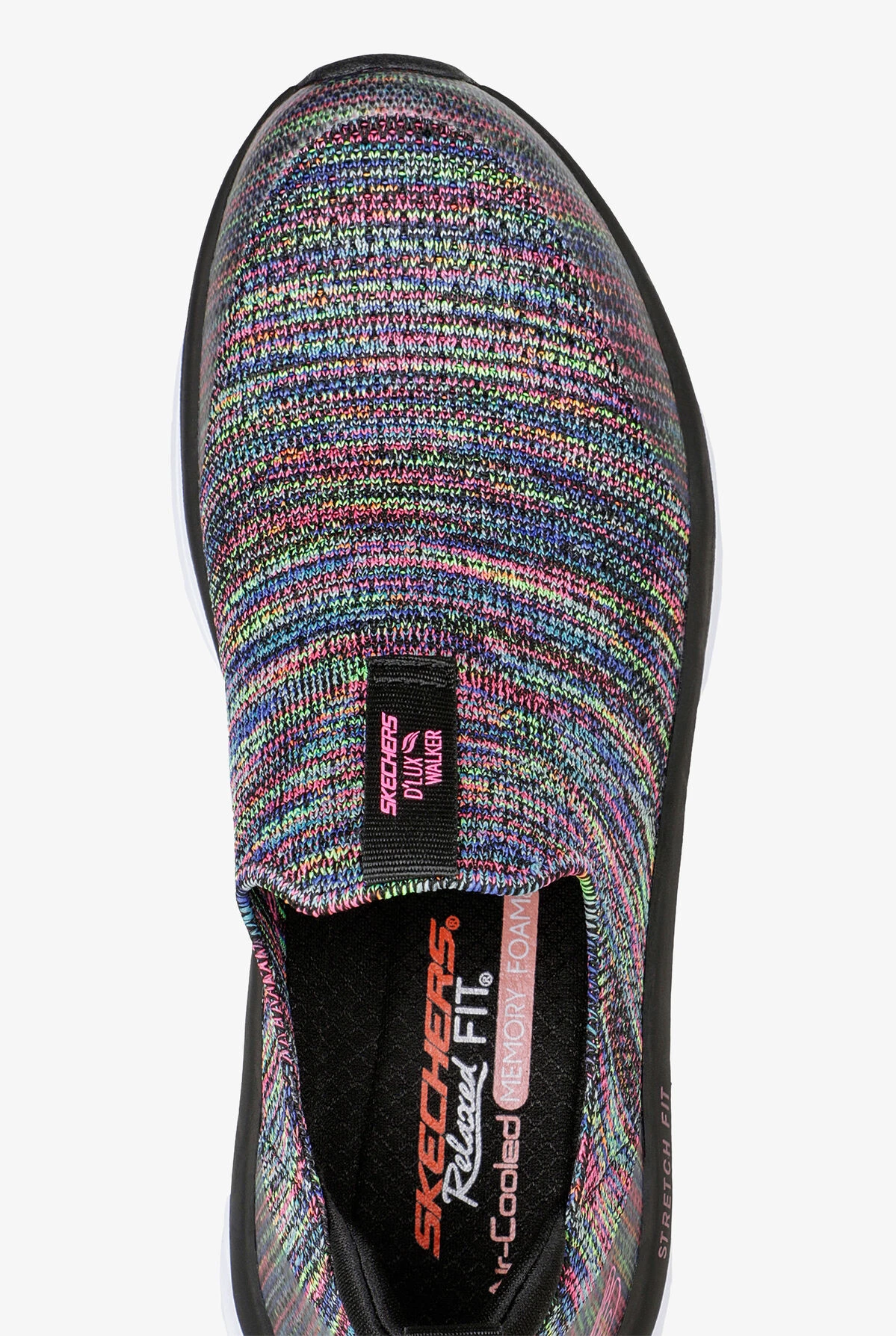 Skechers Sport Women's D'Lux Walker Rainbow Sky Black Athletic Slip On Shoes 2 Skechers Sport Women's D'Lux Walker Rainbow Sky Black Athletic Slip On Shoes - Image 2