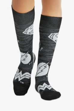 Cherokee Tooniforms Justice League Men's 10-15 MmHg Light Compression Socks