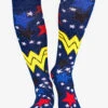 Cherokee Tooniforms Wonder Stars Women's 10-15 MmHg Light Compression Socks