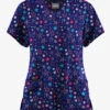 Butter-Soft Originals Summer Starburst Navy Women's 6-Pocket Scallop Neck Printed Scrub Top 