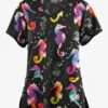 Butter-Soft Originals Relaxing Day Women's 4-Pocket Rounded V-Neck Printed Scrub Top