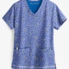 Easy STRETCH By Butter-Soft™ Ornamental Women's 2-Pocket V-Neck Print Scrub Top