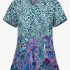 UA Butter-Soft STRETCH Jungle Paisley Women's 2-Angled Welt Pocket V-Neck Printed Scrub Top
