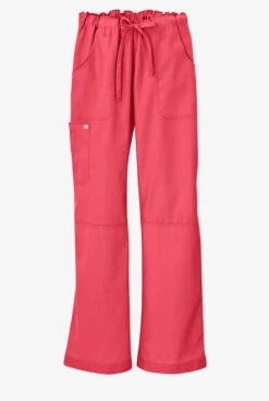 Butter-Soft Core By UA™ Women's 6-Pocket Cargo Drawstring Scrub Pants - Petite -Clinic Love Style UA32C ROSDU 6
