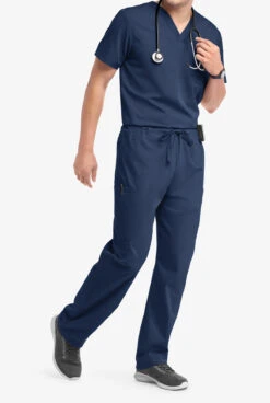 Butter-Soft Core Scrubs By UA™ Unisex 4-Pocket Cargo Drawstring Scrub Pants- New And Improved -Clinic Love Style UA331C NAVY 6 S