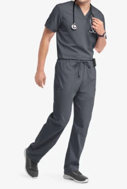 Butter-Soft Core Scrubs By UA™ Unisex 4-Pocket Cargo Drawstring Scrub Pants- New And Improved - Short -Clinic Love Style UA331C PEWTE 6 S