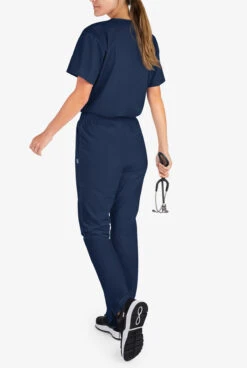 Butter-Soft Core Scrubs By UA™ Women's 2-Pocket Bootcut Elastic Waist Scrub Pants- New And Improved - Petite -Clinic Love Style UA373C NAVY 4