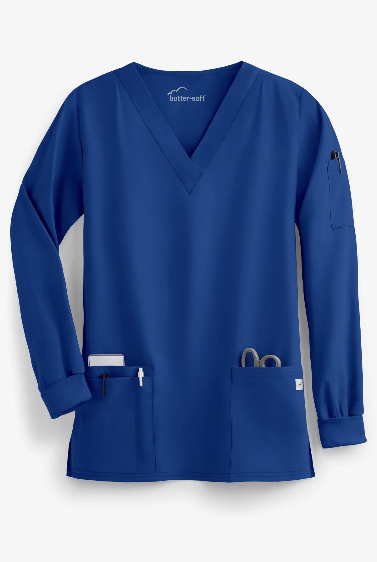 Butter-Soft Core By UA™ Unisex 5-Pocket Long Sleeve Scrub Top 1 Butter-Soft Core By UA™ Unisex 5-Pocket Long Sleeve Scrub Top