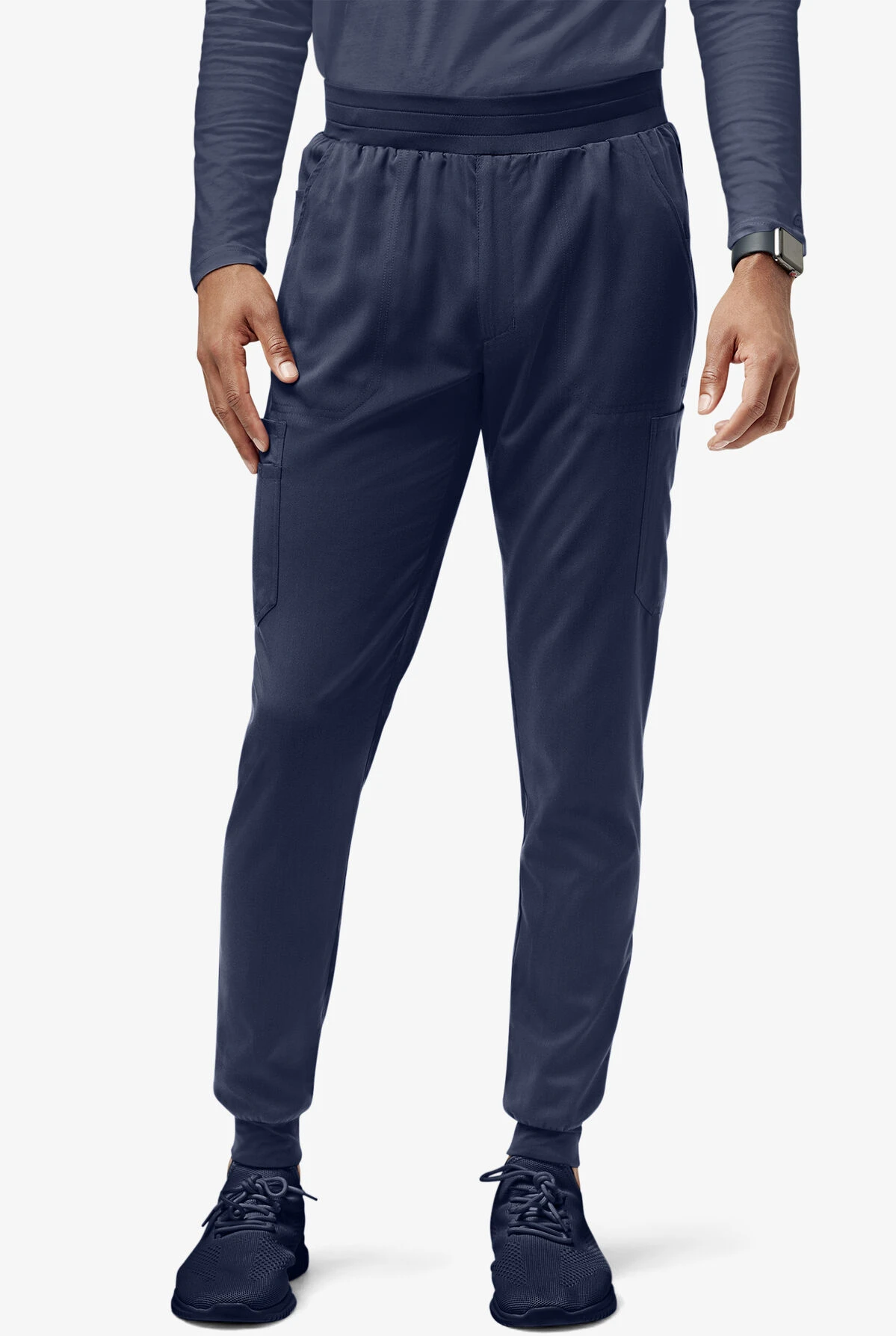 WonderWink Pro Men's 9-Pocket STRETCH Drawstring Cargo Jogger Scrub Pants 1 WonderWink Pro Men's 9-Pocket STRETCH Drawstring Cargo Jogger Scrub Pants