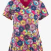 UA Exclusive Zavate Ava Therese A-Dough-Rable Donuts Women's 2-Pocket STRETCH V-Neck Print Top