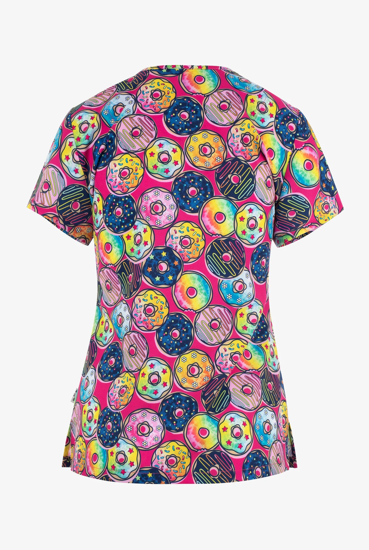 UA Exclusive Zavate Ava Therese A-Dough-Rable Donuts Women's 2-Pocket STRETCH V-Neck Print Top 2 UA Exclusive Zavate Ava Therese A-Dough-Rable Donuts Women's 2-Pocket STRETCH V-Neck Print Top - Image 2