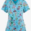 UA Exclusive Zavate Ava Therese Summertime Cute Koala Women's 2-Pocket STRETCH V-Neck Print Top
