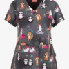 UA Exclusive Zavate Ava Therese Just Breathe Women's 2-Pocket STRETCH V-Neck Print Scrub Top
