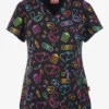 Zavate Ava Therese Nurse Essentials Women's 2-Pocket STRETCH V-Neck Print Scrub Top