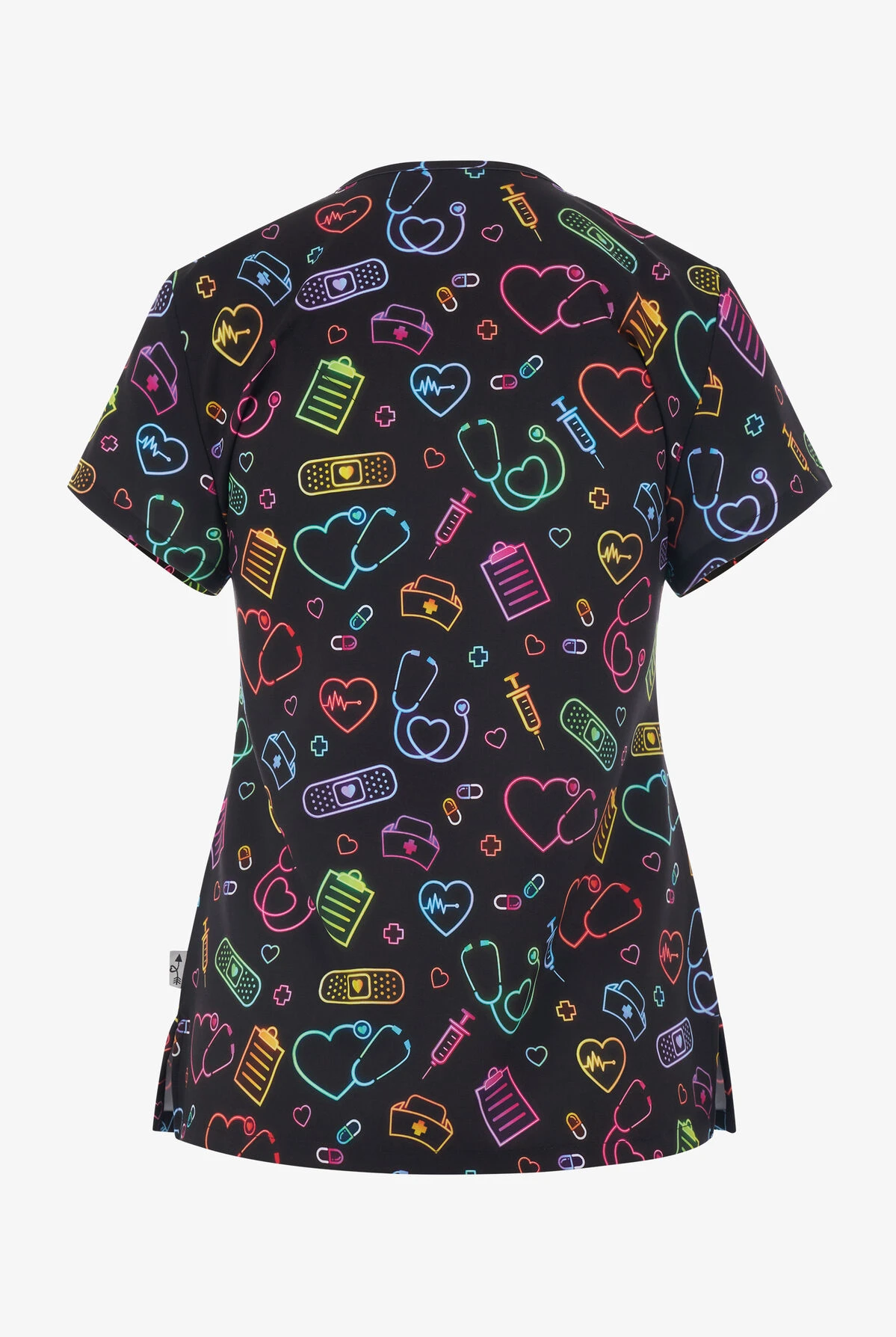 Zavate Ava Therese Nurse Essentials Women's 2-Pocket STRETCH V-Neck Print Scrub Top 2 Zavate Ava Therese Nurse Essentials Women's 2-Pocket STRETCH V-Neck Print Scrub Top - Image 2