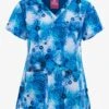 UA Exclusive Zavate Bella Tie Dye Life Women's 2-Pocket STRETCH V-Neck Print Scrub Top