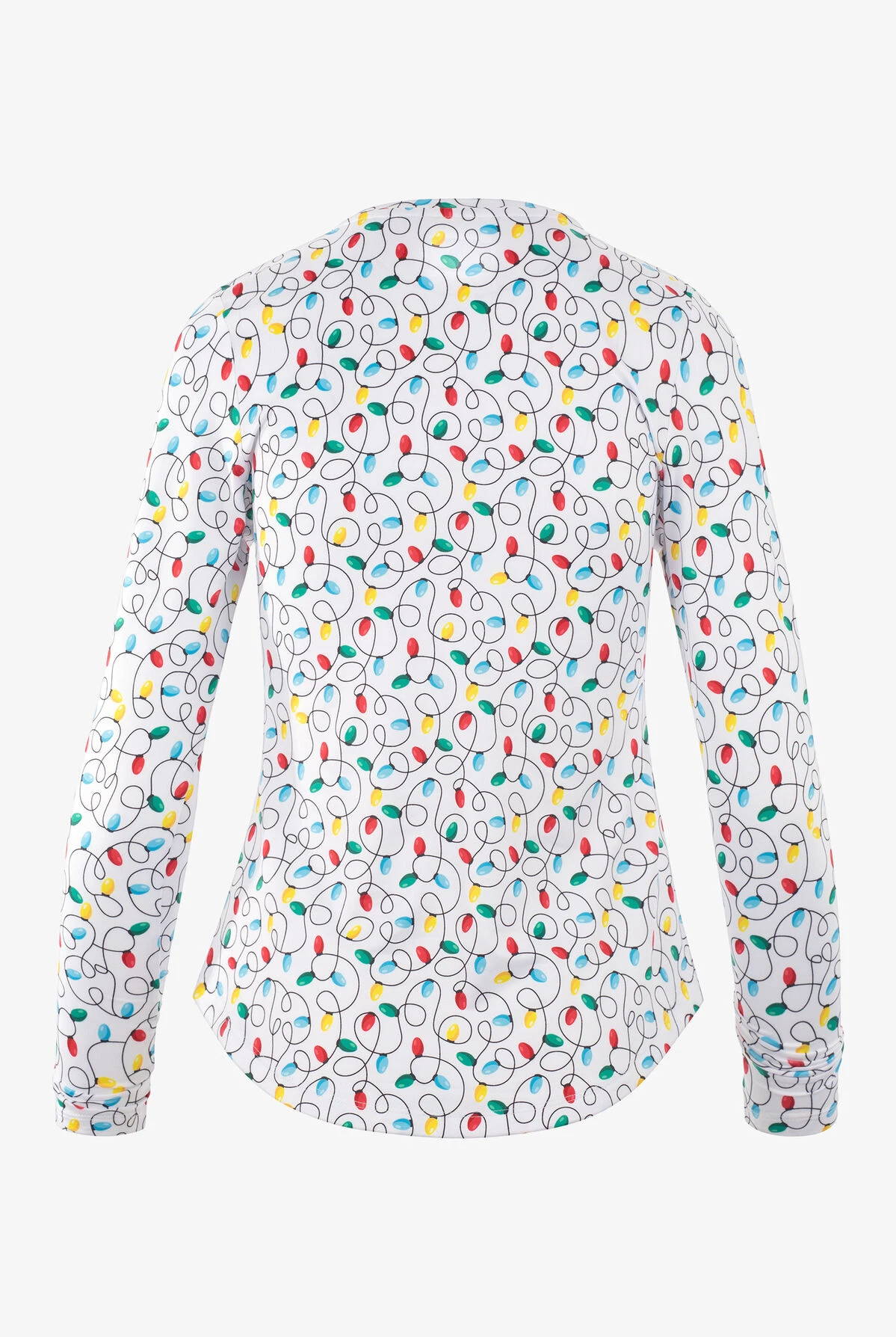 Zavate Ava Therese Let's Get Lit Christmas Women's STRETCH Long Sleeve Knit Underscrub 2 Zavate Ava Therese Let's Get Lit Christmas Women's STRETCH Long Sleeve Knit Underscrub - Image 2